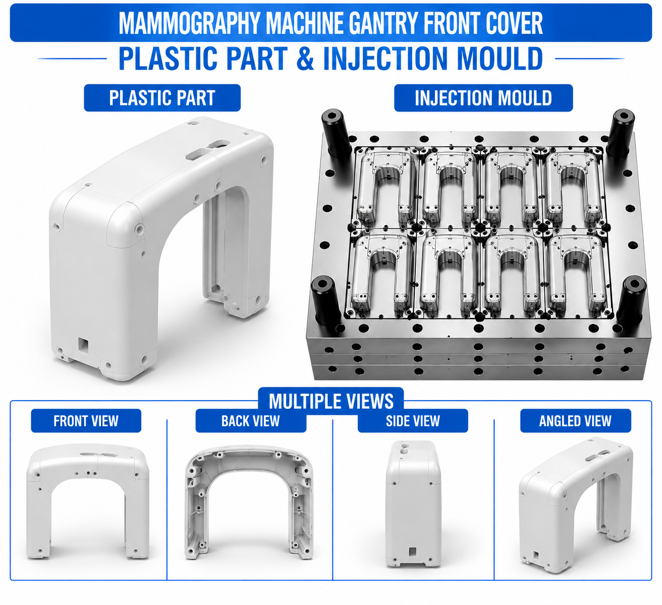 Mammography Machine Plastic Gantry Front Cover Mould and Moulding Service